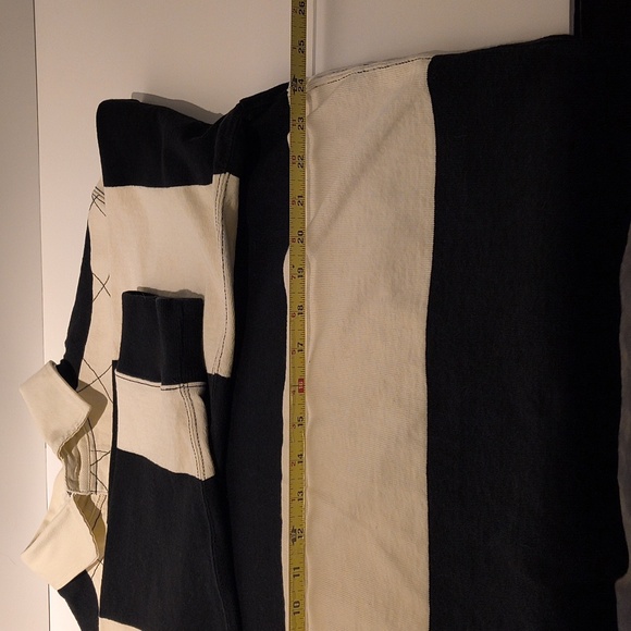 Polo Ralph Lauren vintage men's long sleeve polo shirt large black/white stripes - Picture 8 of 13